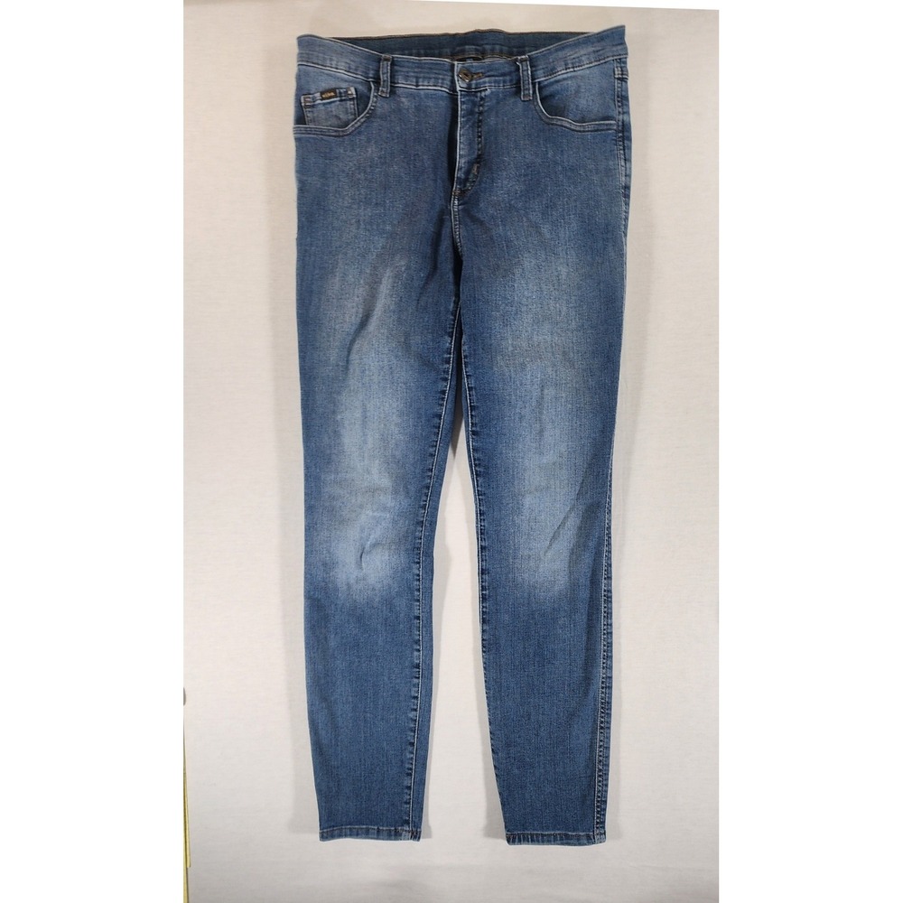 Kuhl 9in Kontour Flex Denim Skinny Womens 14 Reg Indigo Dye Stretch Outdoor Jean